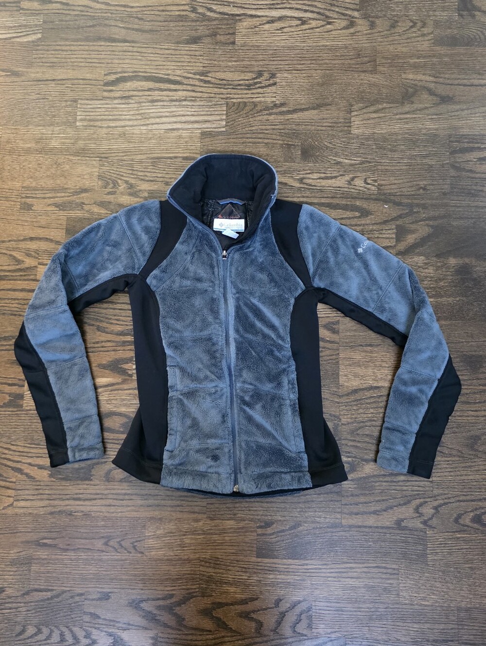 Columbia Omni-Heat Women’s Cozy Gray Fleece Full Zip Jacket Size S